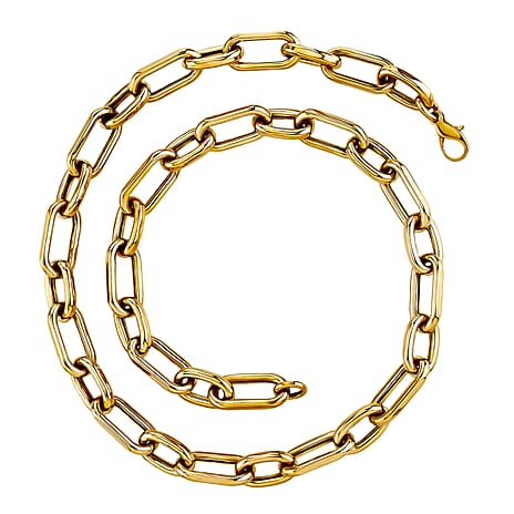 Close Out Deal - 9K Yellow Gold Oval Link Necklace (Size - 20) With Lobster Clasp, Gold Wt. 17.79 Gms