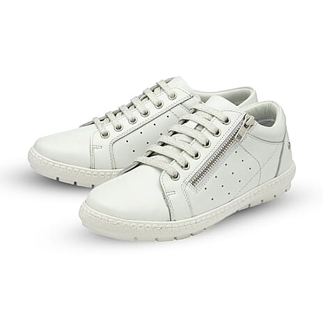 Lotus Ladies Leather Sneakers (Size 4) - White