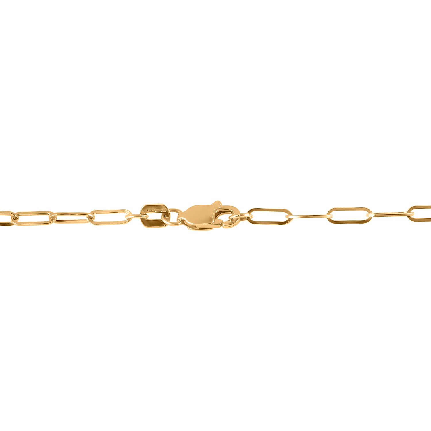 Designer Closeout Deal 9K Yellow Gold Serpent Necklace Paperlink Chain With Lobster Clasp (Size 20)