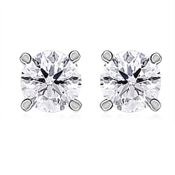 LUXURIANT 0.5 Ct. Lab Grown Diamond Solitaire Stud Earrings in 9K Gold, SGL Certified