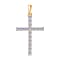 Luxuriant Diamond - 9K White Gold SGL Certified Lab Grown Diamond (VS-E-F) Cross Pendant 1.01 Ct.