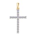 LUXURIANT 1 Ct. Lab Grown Diamond Cross Pendant in 9K White Gold, SGL Certified