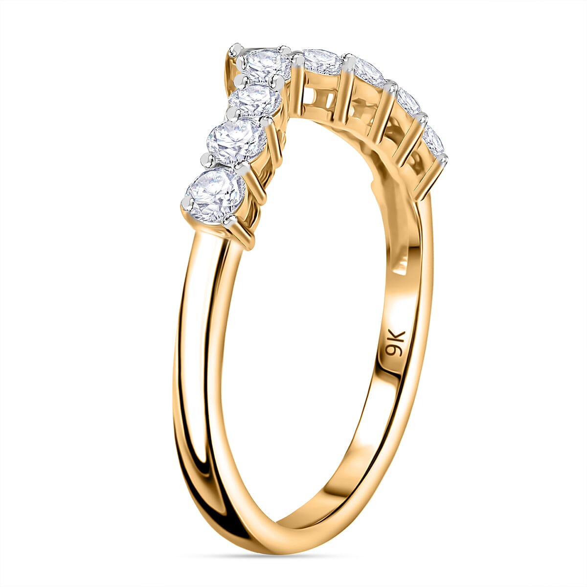 Luxuriant Diamond - 9K Gold Lab Grown Diamond (VS-EF) Wishbone Ring