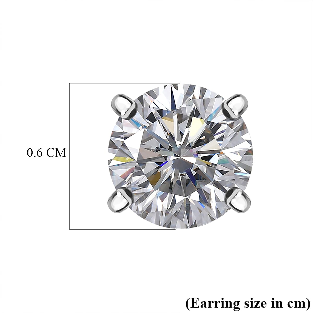Luxuriant Diamond 9K White Gold SGL Certified Lab Grown Diamond (VS-E-F) Solitaire Stud Push Back Earrings 1.00 Ct.