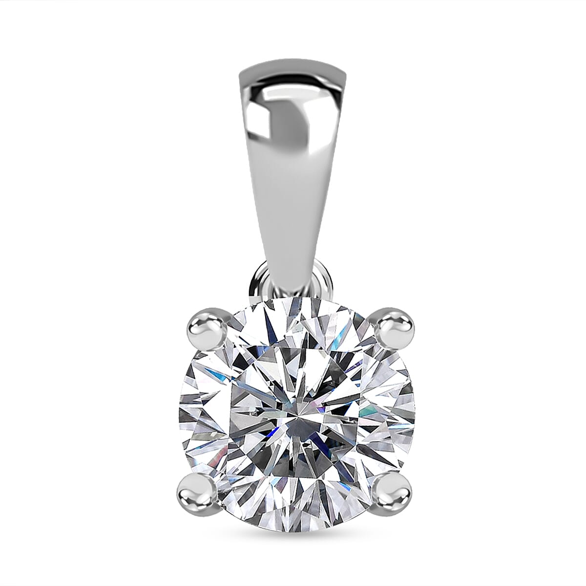 Luxuriant Diamond 9K White Gold SGL Certified Lab Grown Diamond (VS- E-F) Solitaire Pendant 1.01 Ct.