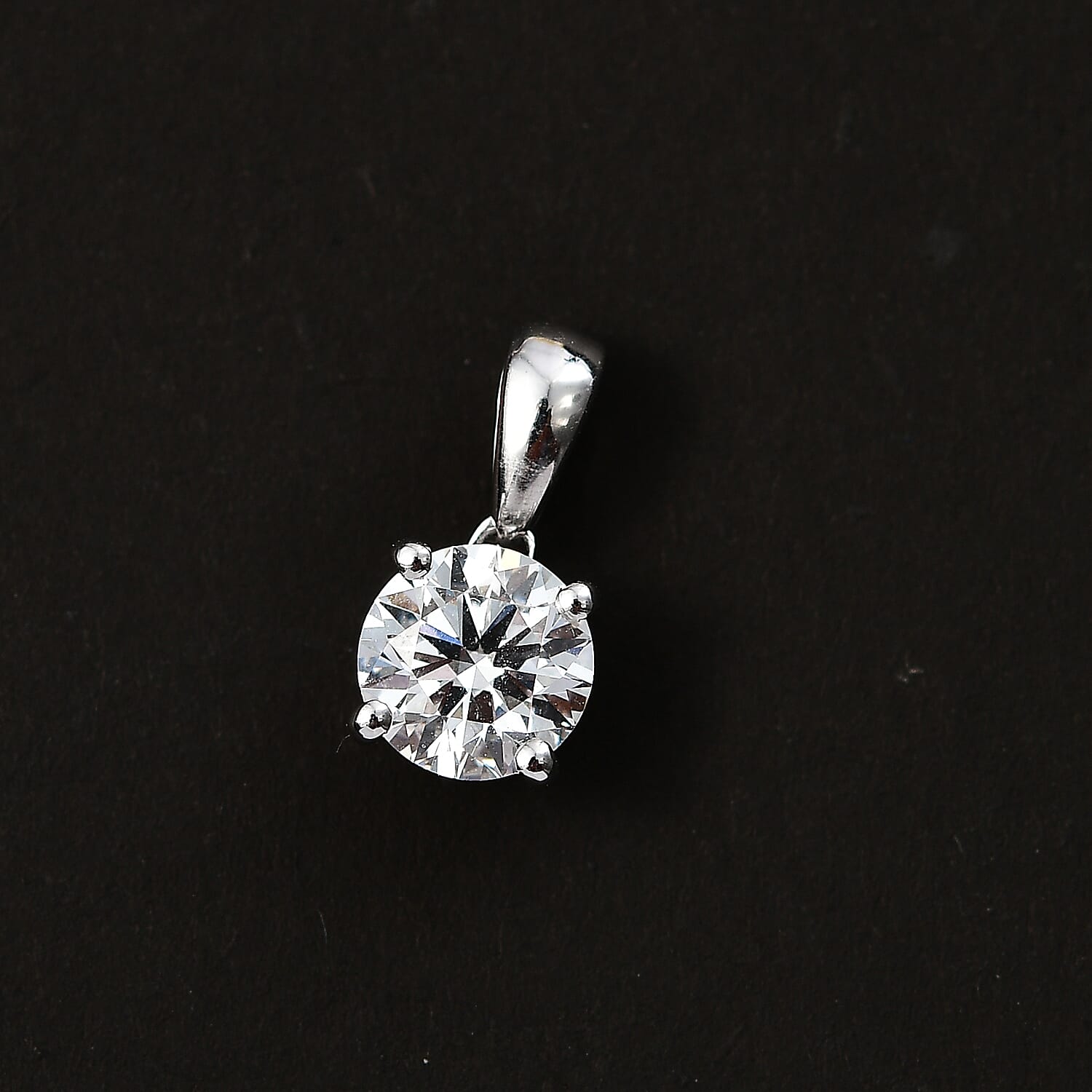 Luxuriant Diamond 9K White Gold SGL Certified Lab Grown Diamond (VS- E-F) Solitaire Pendant 1.01 Ct.