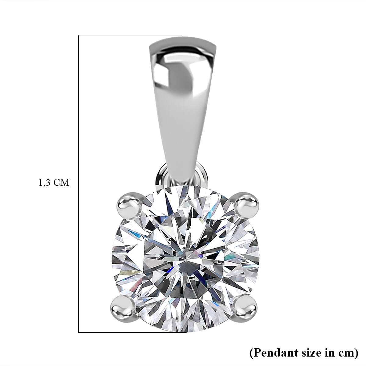 Luxuriant Diamond 9K White Gold SGL Certified Lab Grown Diamond (VS- E-F) Solitaire Pendant 1.01 Ct.