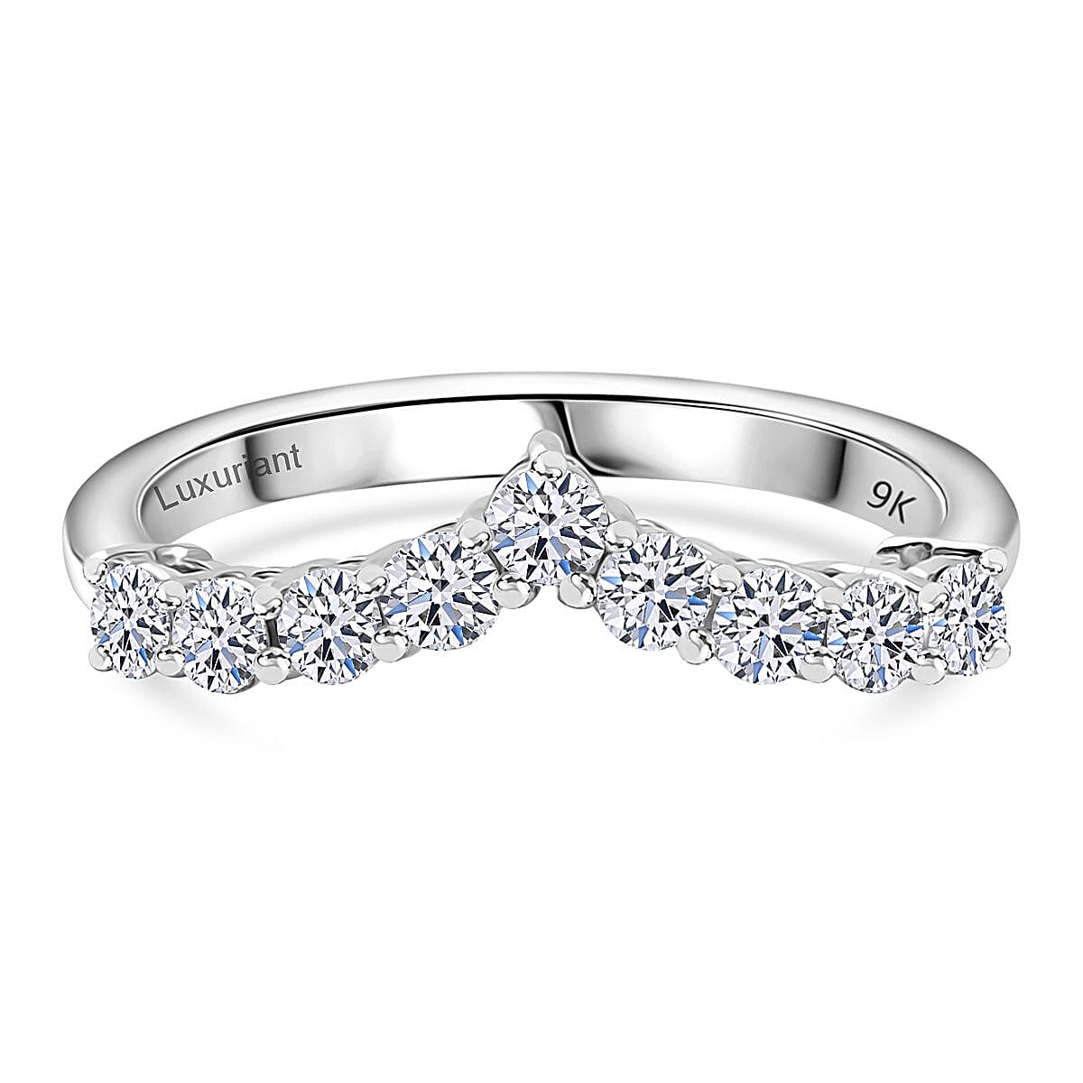 Luxuriant Diamond - 9K Gold Lab Grown Diamond (VS-EF) Wishbone Ring