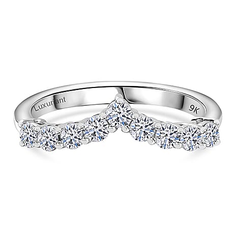 Luxuriant Diamond 9K White Gold SGL Certified Lab Grown Diamond VS-EF Fancy Ring