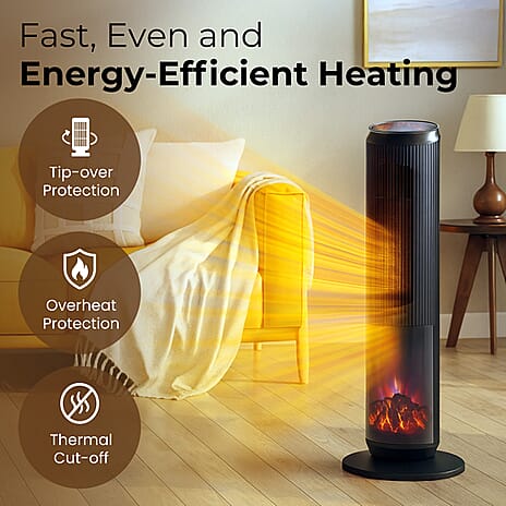 Homesmart PTC Heater with 2 Heat Settings - Remote (2000W) - Black