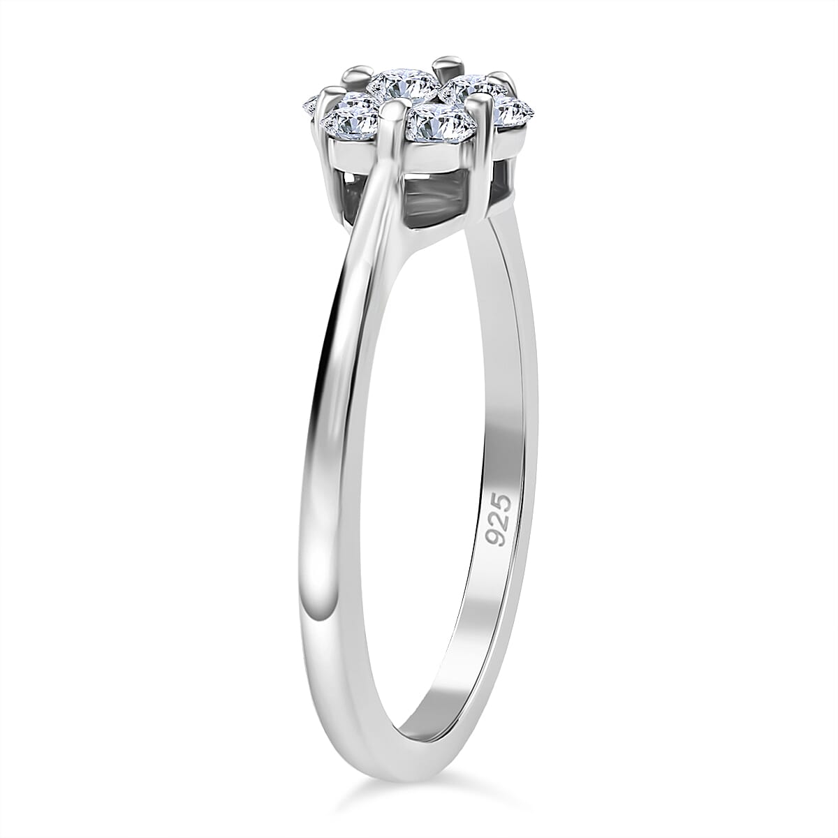 Luxuriant Diamond- Lab Grown Diamond (SI-I1-GH) Pressure Set Ring in Sterling Silver