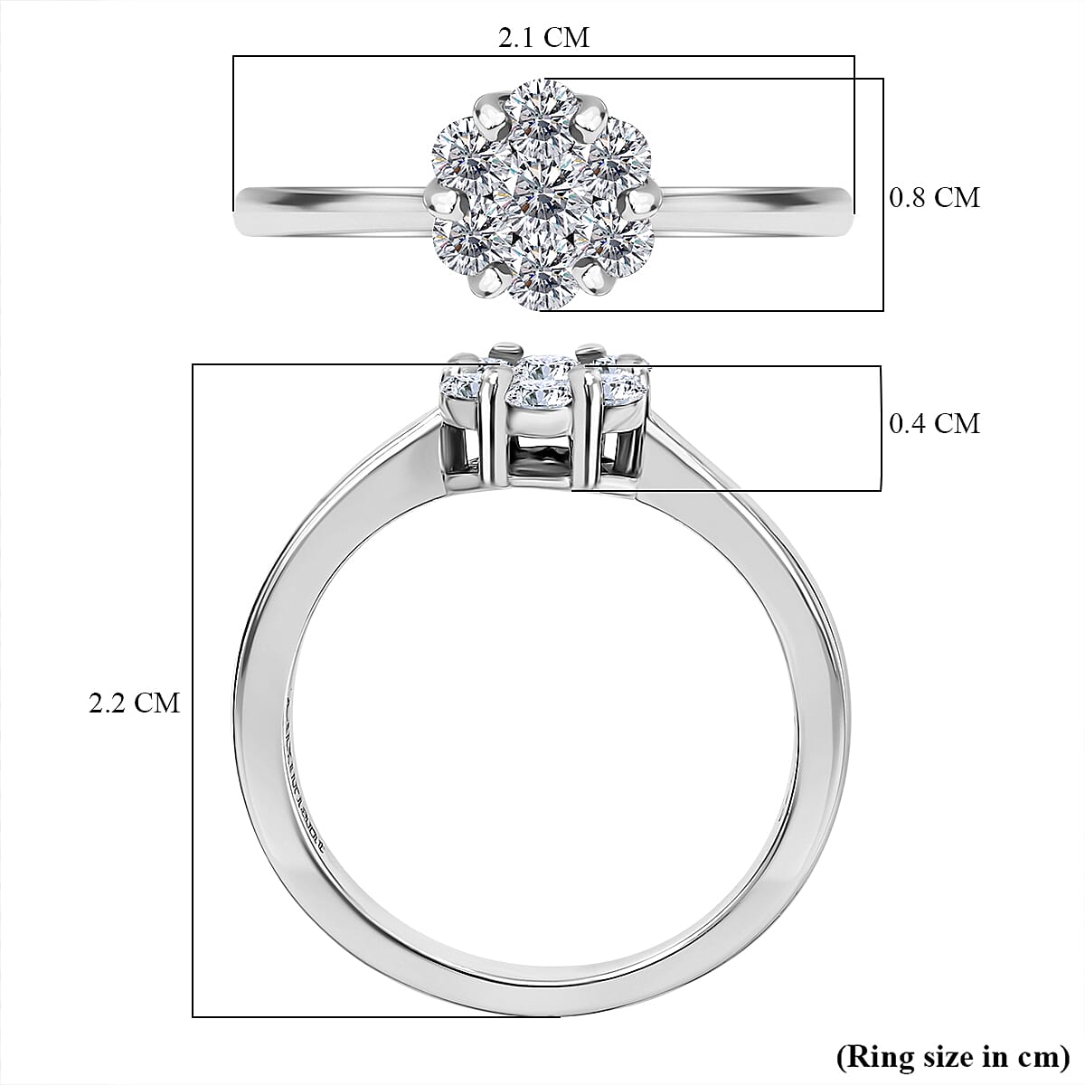 Luxuriant Diamond- Lab Grown Diamond (SI-I1-GH) Pressure Set Ring in Sterling Silver