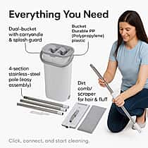 3-IN-1 Flat Mop with Bucket
