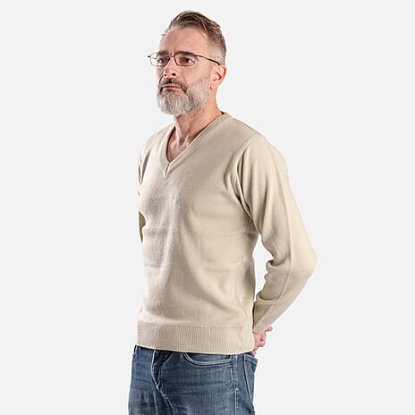 Brave Soul Acrylic Knitted Jumper (Size 8 to10) - Beige