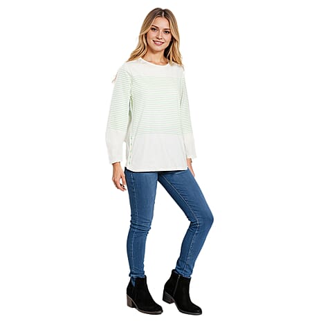 La Marey Cotton Knitted Top - Green