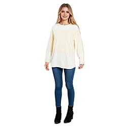 La Marey Pure Cotton Striped Pattern Long Sleeve Top