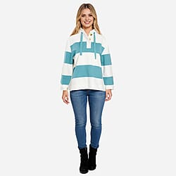 La Marey French Terry Cotton Blend Thick Stripe Sweatshirt