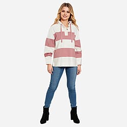 La Marey French Terry Cotton Blend Thick Stripe Sweatshirt