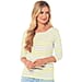 Pure Cotton Thin Stripe 3-4 Sleeve Top