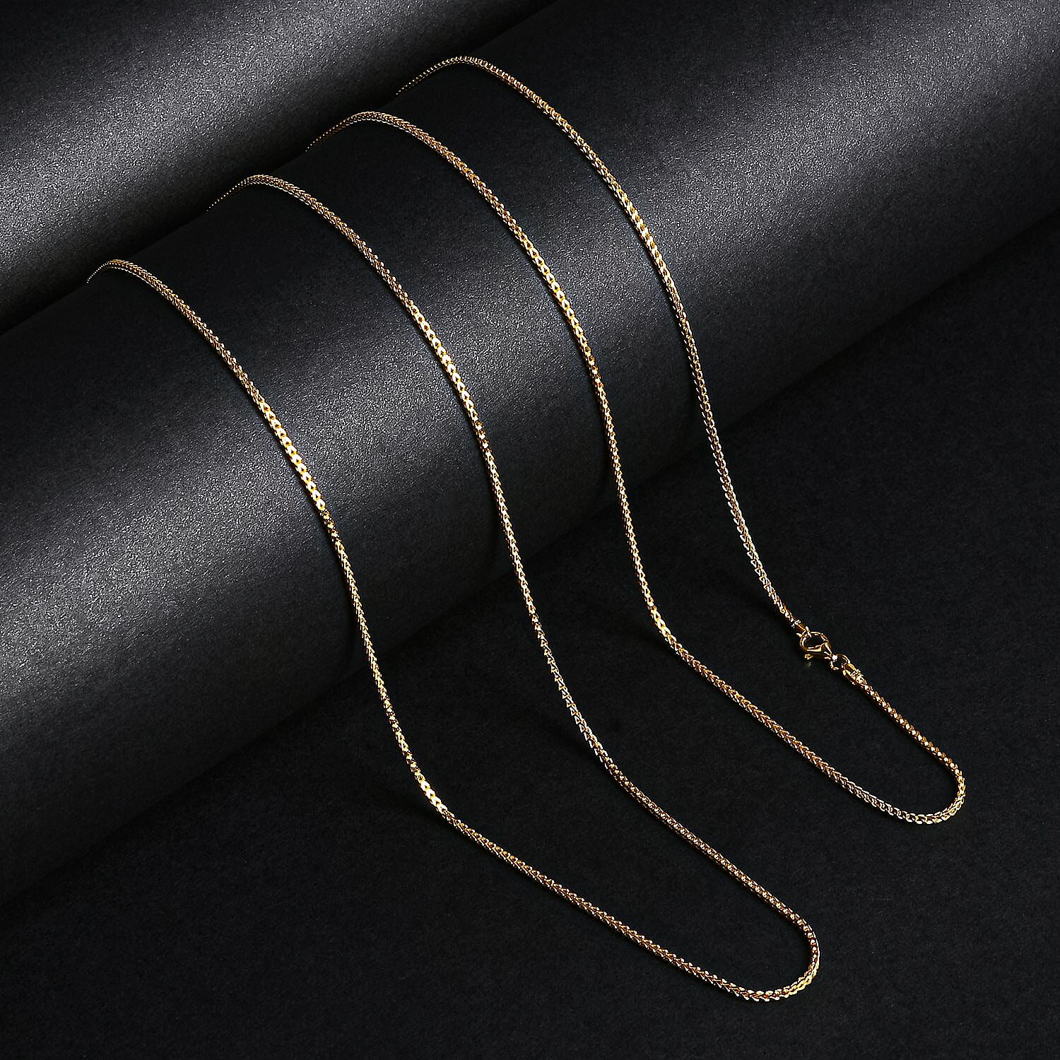 NY Closeout - 22K Yellow Gold (91.6%Purity) Spiga Necklace (Size - 20) with Lobster Clasp, Gold Wt. 3.70 Gms