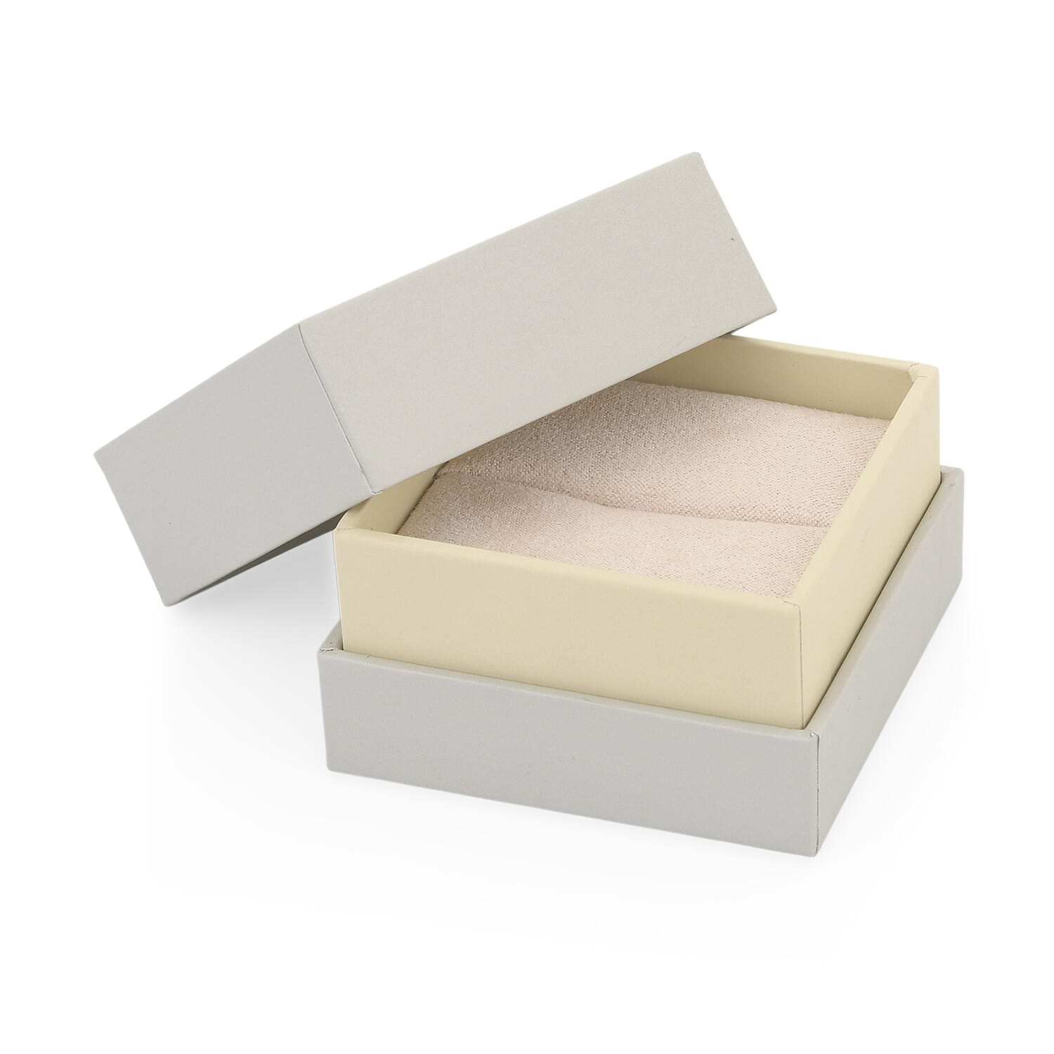 Rachel Galley Ring Box and Pouch (6.3x6.3x4.5cm) - Gray