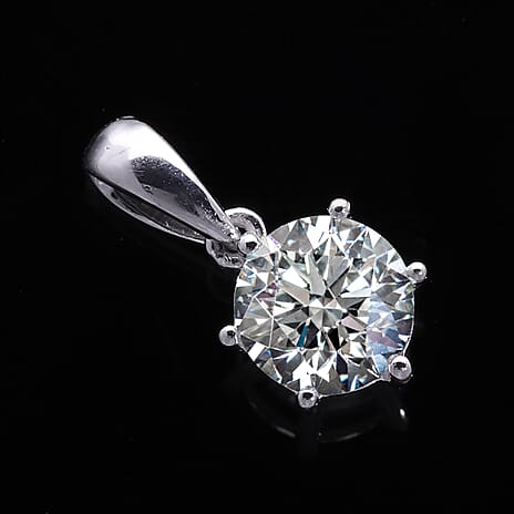Luxuriant Diamond 950 Platinum SGL Certified (VS-GH) Lab Grown Diamond Solitaire Pendant 1.00 Ct.