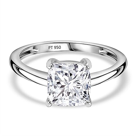 Luxuriant Diamond - 950 Platinum SGL Certified VS-GH Lab Grown Diamond Cushion Cut Ring 2.00 Ct