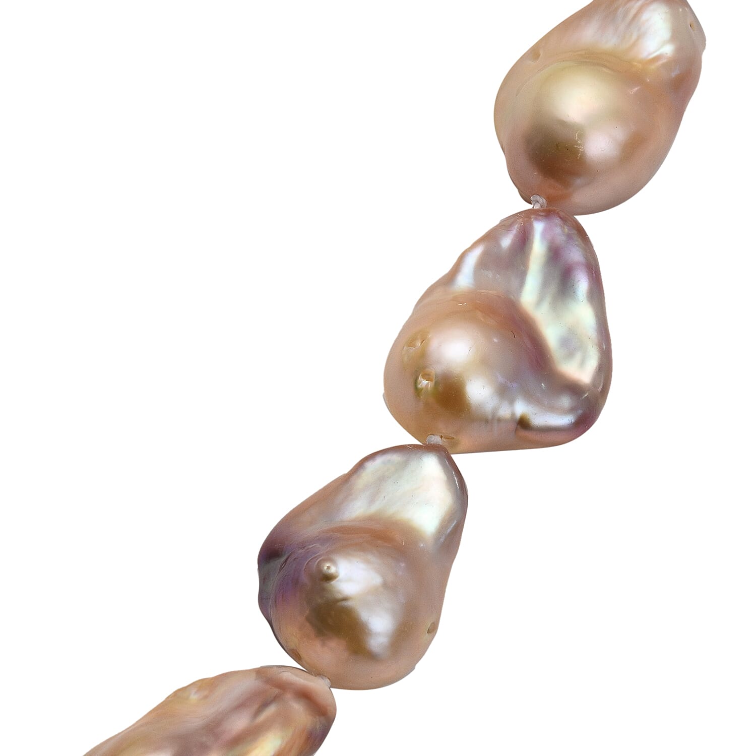 Multi Color Fresh Water Pearl  Baroque Necklace With Bar Clasp (Size - 20) 650.0 Ct