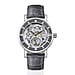 Trenton The Herald Automatic Watch with Silver Skeleton Dial and Leather Strap