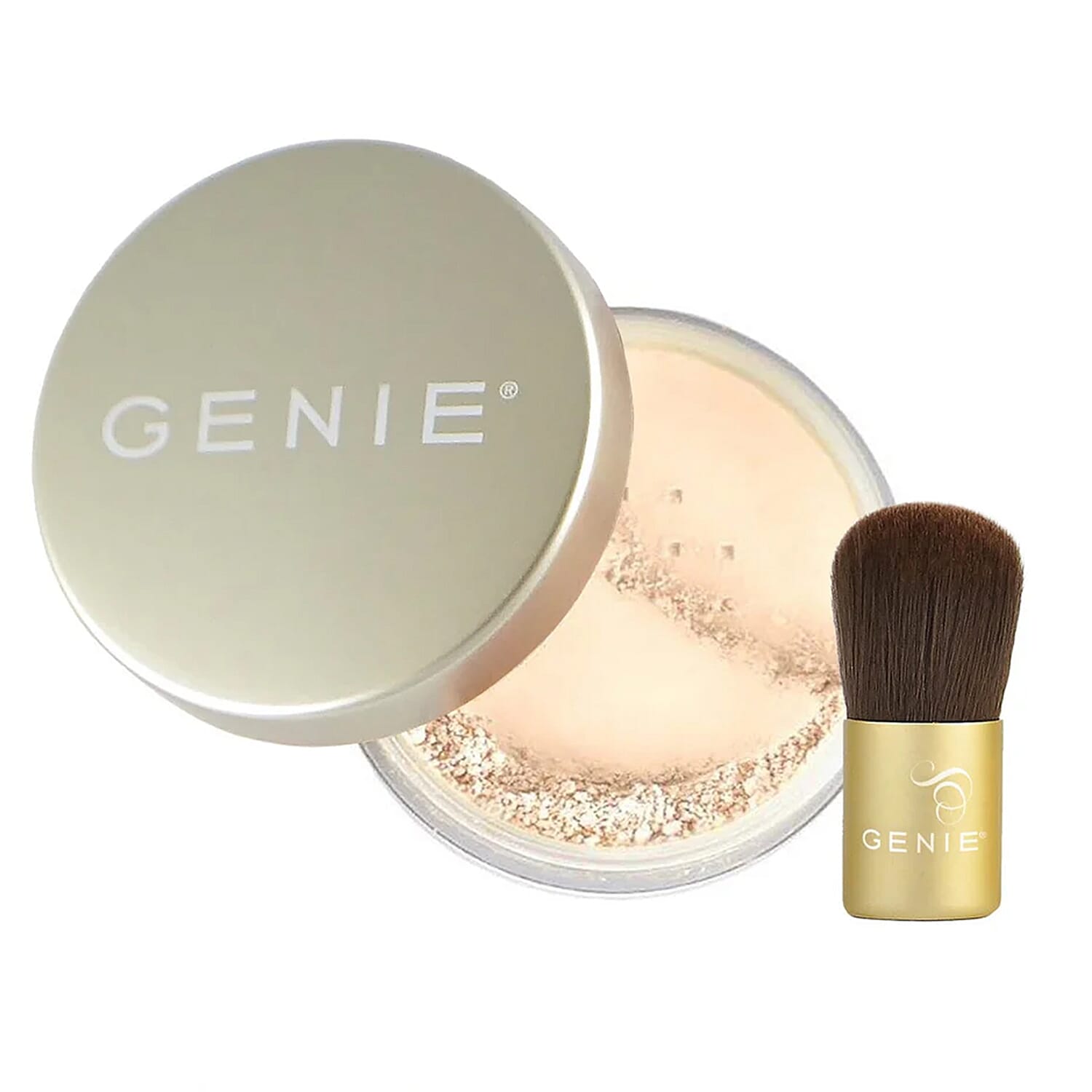 Genie Nutratanicals Mineral Foundation with Small Kabuki Brush - Fair