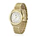 STRADA PC21S Japanese Movement Water Resistant White Sunshine Hydraulic Dial Watch with Gold Color Stainless Steel Strap