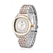 STRADA PC21S Japanese Movement Water Resistant White Sunshine Hydraulic Dial Watch with Gold Color Stainless Steel Strap