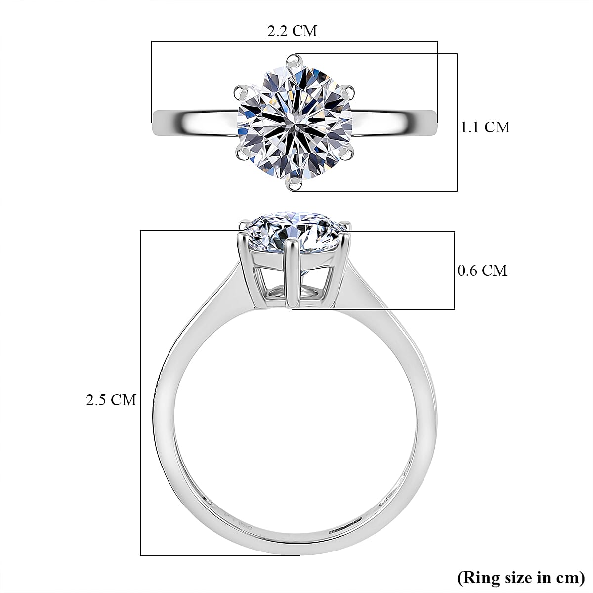 Luxuriant Diamond 950 Platinum VS SGL Certified Lab Grown Diamond GH, VS Ring 2Ct.