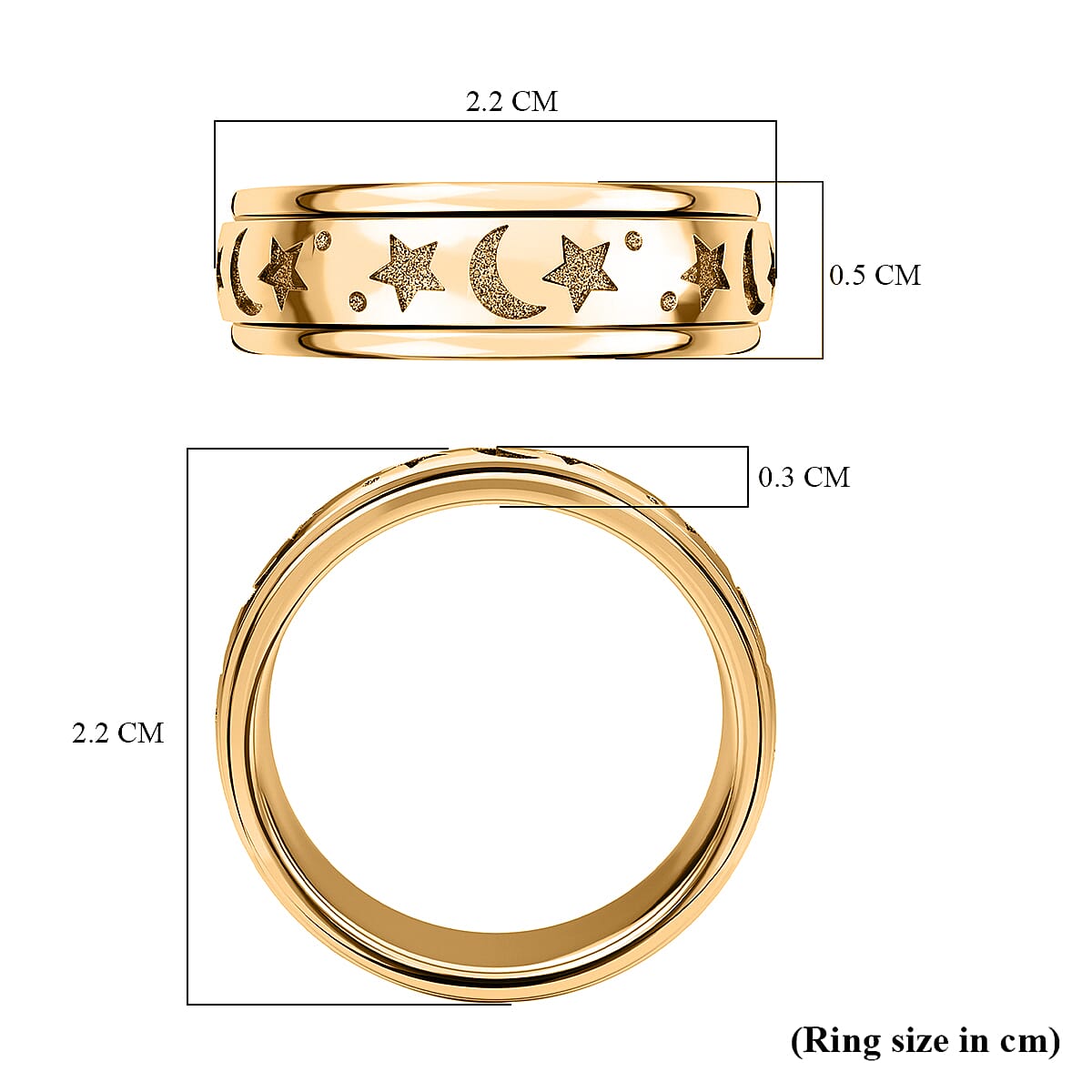 18K Vermeil Yellow Gold Plated Sterling Silver Band Ring