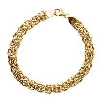Maestro Collection - 9K Yellow Gold Byzantine Bracelet with Lobster Clasp (Size - 7.5).