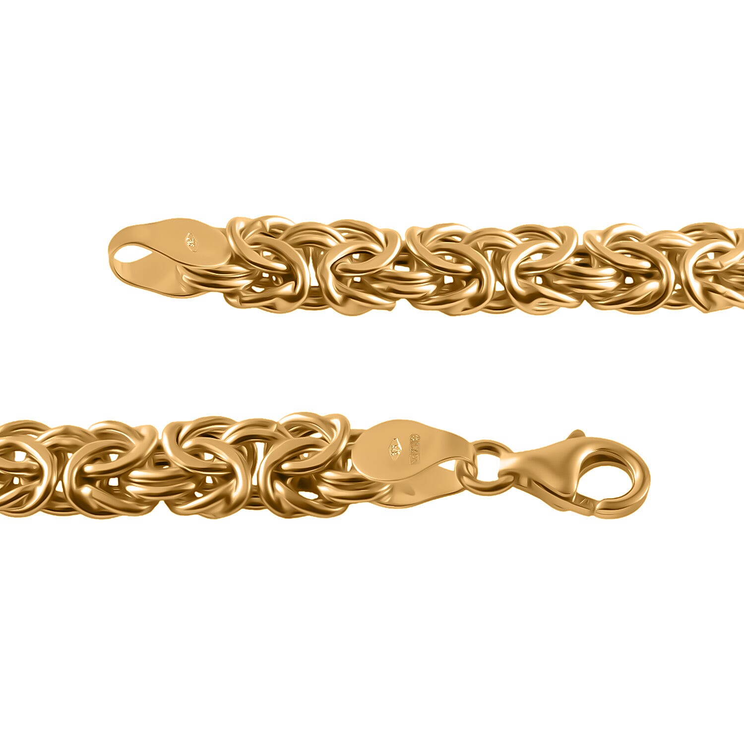 Maestro Collection - 9K Yellow Gold Handmade Byzantine Bracelet (Size - 7.5), Gold Wt. 7.50 Gms.