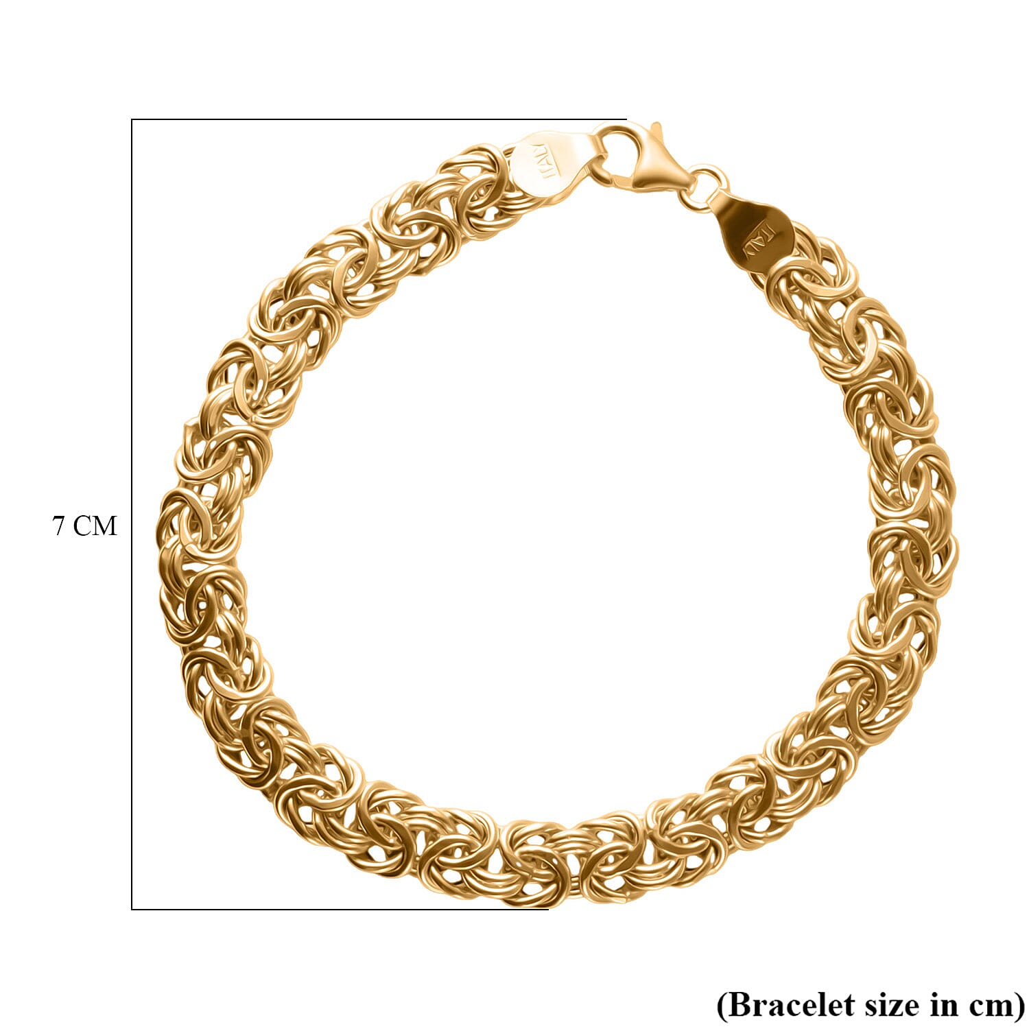 Maestro Collection - 9K Yellow Gold Handmade Byzantine Bracelet (Size - 7.5), Gold Wt. 7.50 Gms.