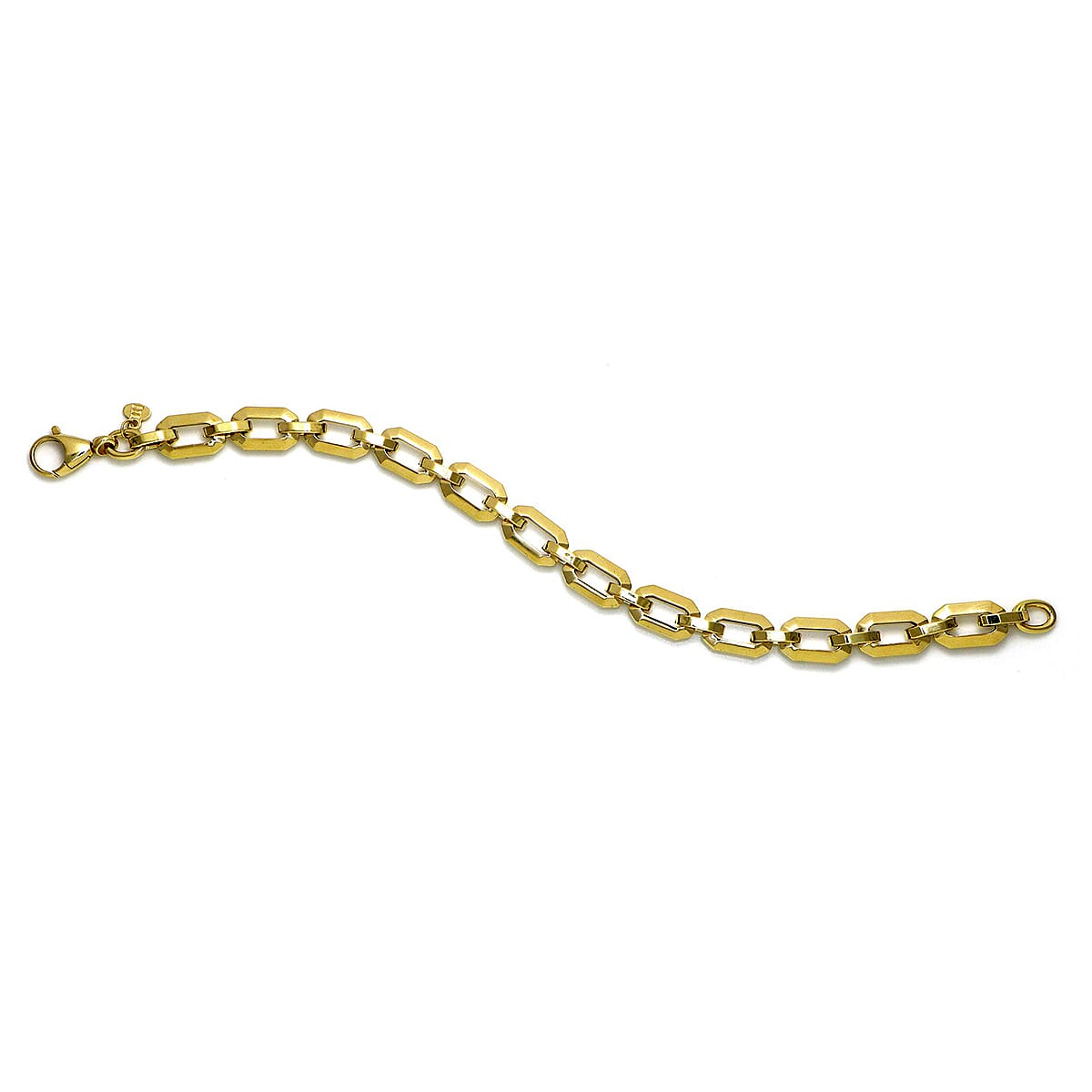 Maestro Collection - 9K Yellow Gold Octagon Link Bracelet (Size - 7.5) With Lobster Clasp, Gold Wt. 5.71 Gms.