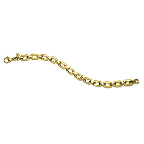 Maestro Collection - 9K Yellow Gold Octagon Link Bracelet (Size - 7.5) With Lobster Clasp, Gold Wt. 5.71 Gms.