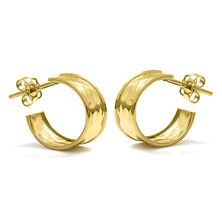 Maestro Collection - 9K Yellow Gold Earring With Push Back 1.86 Gm Maestro Collection - 9K Yellow Gold Earring With Push Back 1.86 Gm