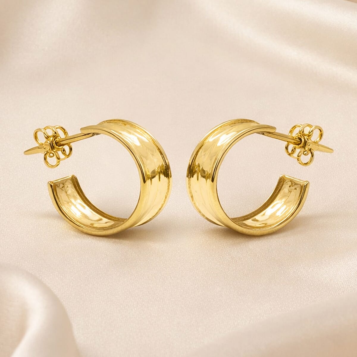 Maestro Collection - 9K Yellow Gold Earring With Push Back 1.86 Gm