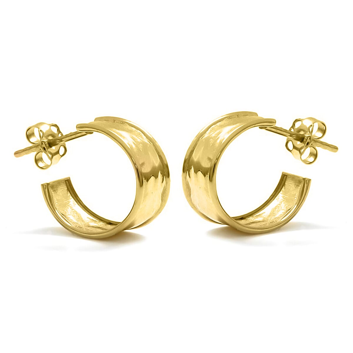 Maestro Collection - 9K Yellow Gold Earring With Push Back 1.86 Gm