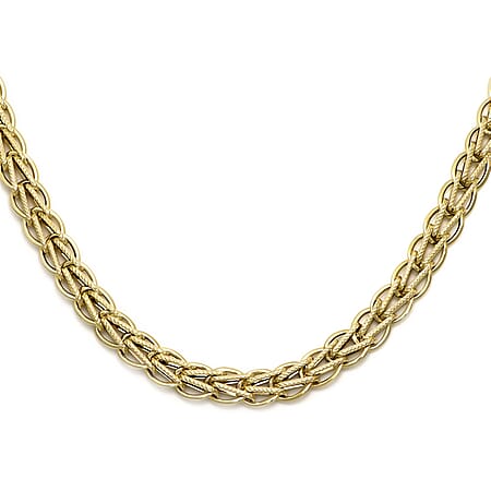 Maestro Collection - 9K Yellow Gold Fancy Spiga (Size - 20) Necklace