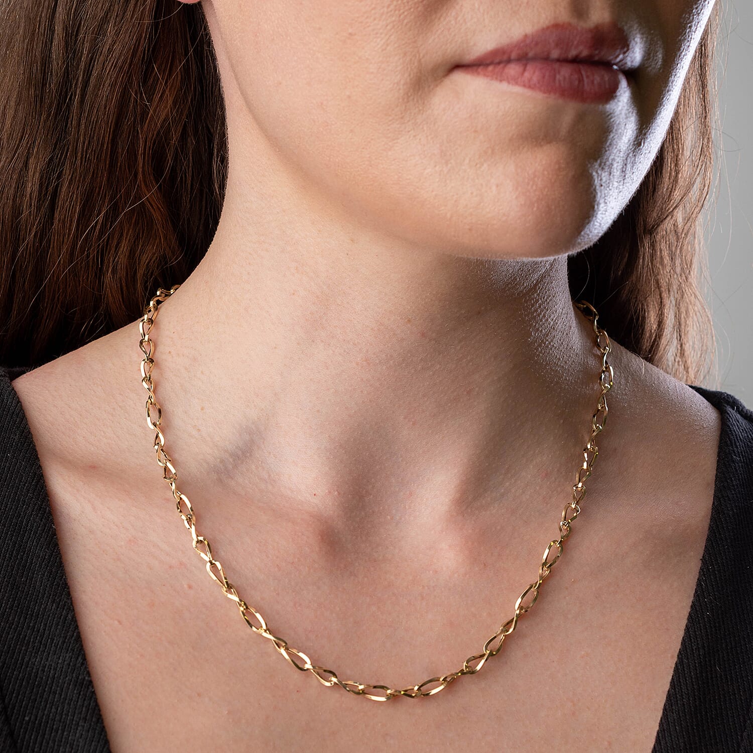 Maestro Collection - 9K Yellow Gold Necklace With Lobster Clasp (Size - 20)