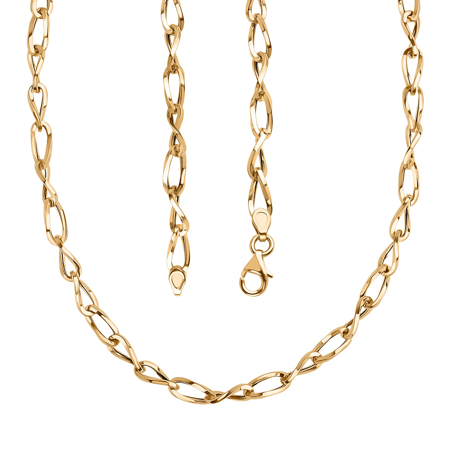 Maestro Collection - 9K Yellow Gold Necklace With Lobster Clasp (Size - 20)