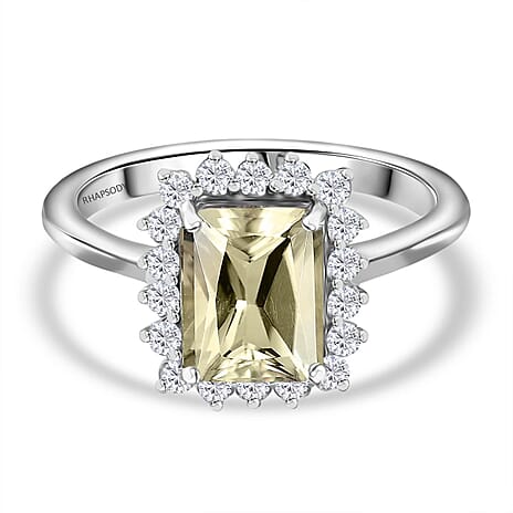 The Mega One to Own - 950 Platinum AAAA Radiant Cut Turkizite & Lab Grown Diamond (VS-EF) Ring 3.16 Ct
