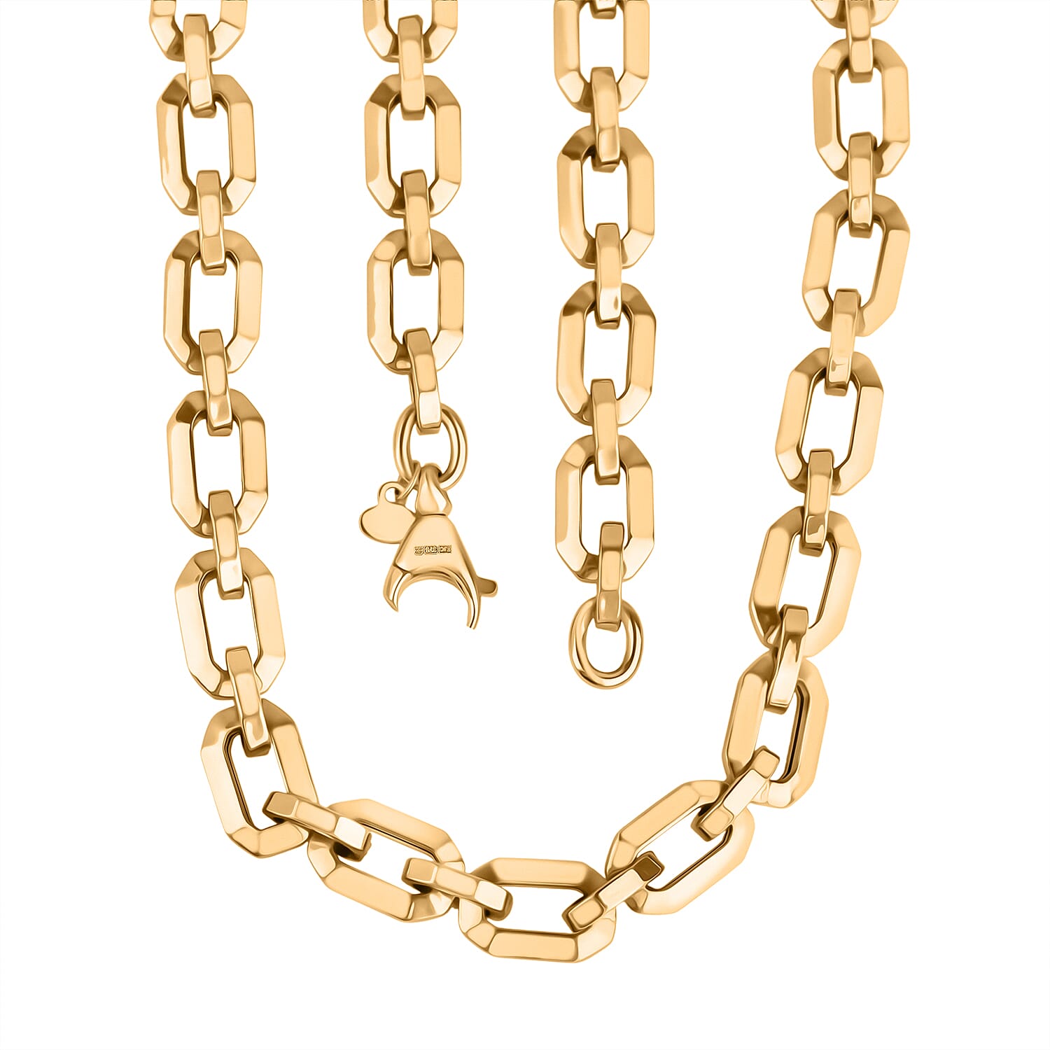 Maestro Collection - 9K Yellow Gold Octagon Necklace (Size - 20) with Lobster Clasp, Gold Wt. 13.00 Gms.