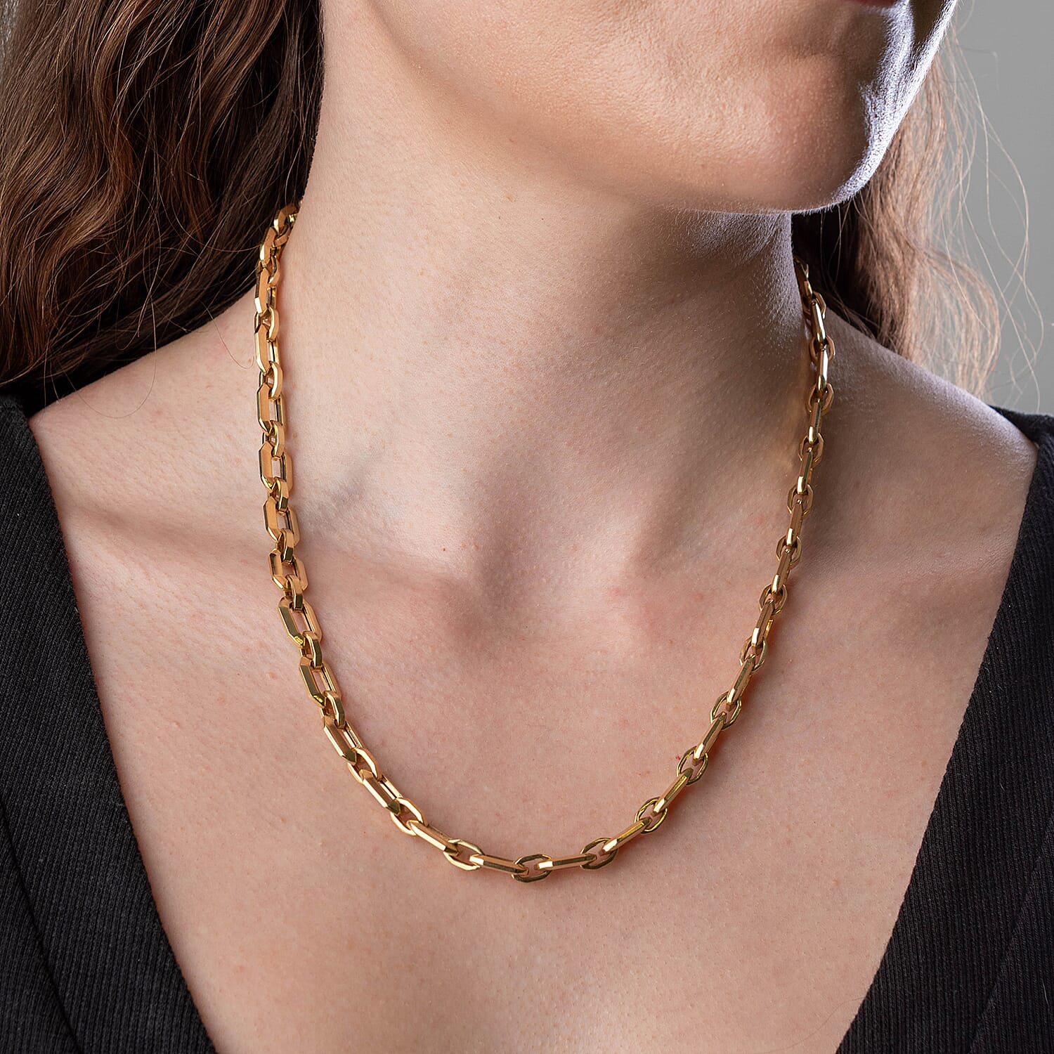 Maestro Collection - 9K Yellow Gold Octagon Necklace (Size - 20) with Lobster Clasp, Gold Wt. 13.00 Gms.