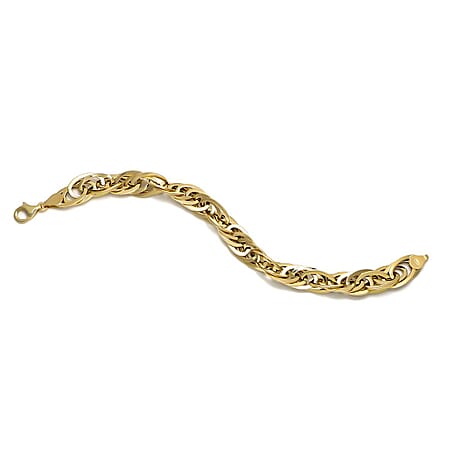 Maestro Collection - 9K Yellow Gold Prince Of Wales Bracelet with Lobster Clasp