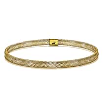 Maestro Collection - 9K Yellow Gold 5MM Adjustable Mesh Bangle (Size - BA - Adjustable)